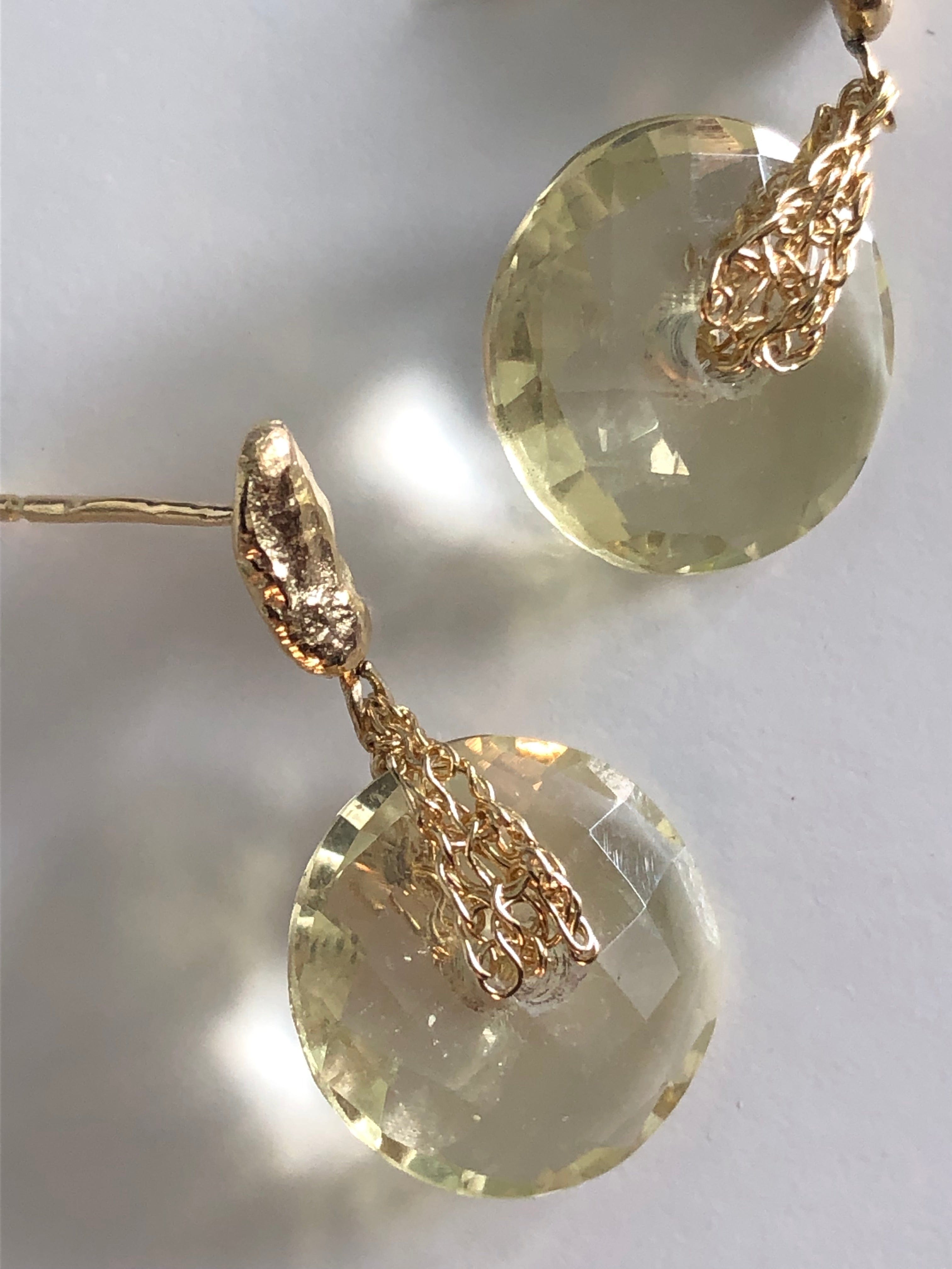 Eclipse Lime Quartz Small Earrings