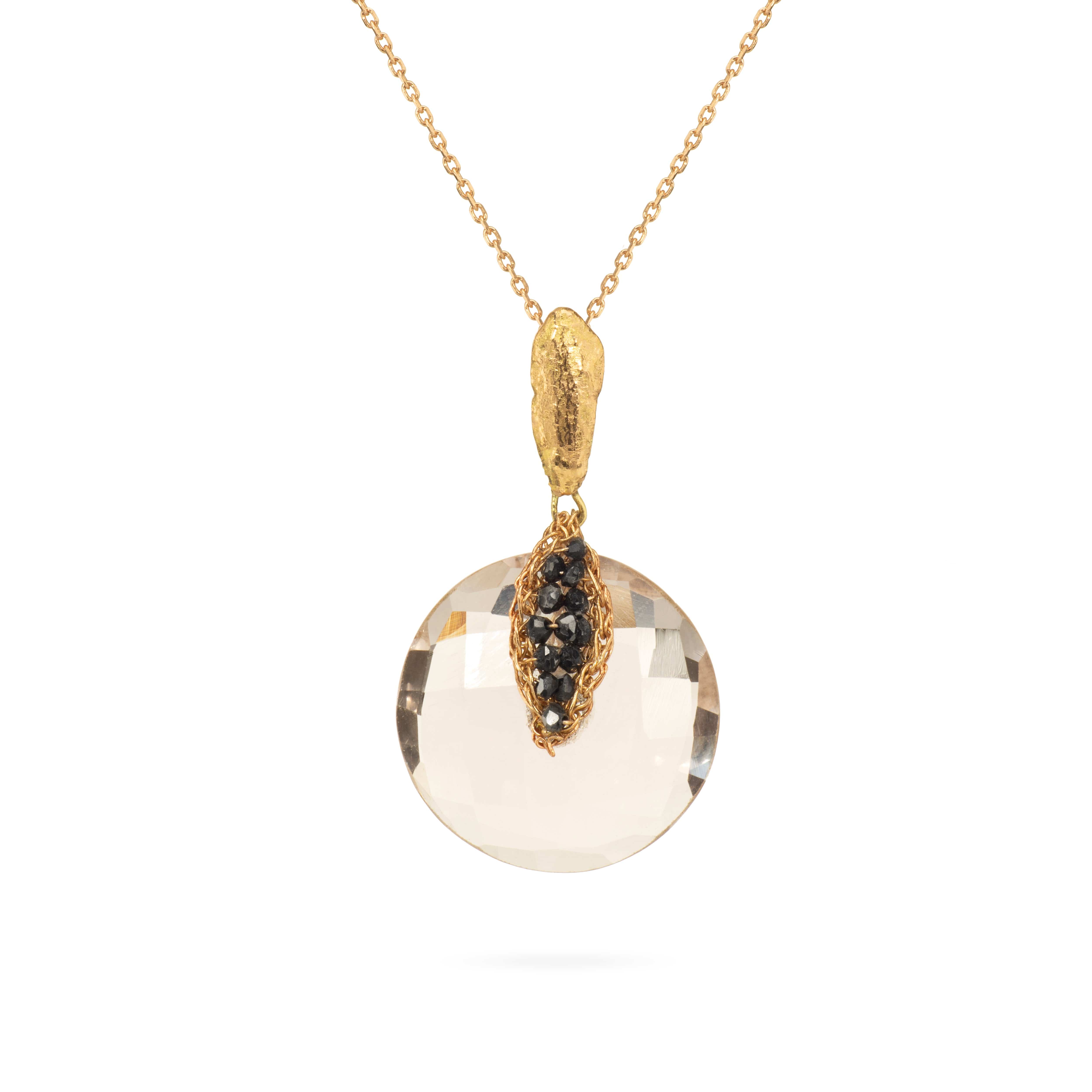 Eclipse Rose Quartz Pendant