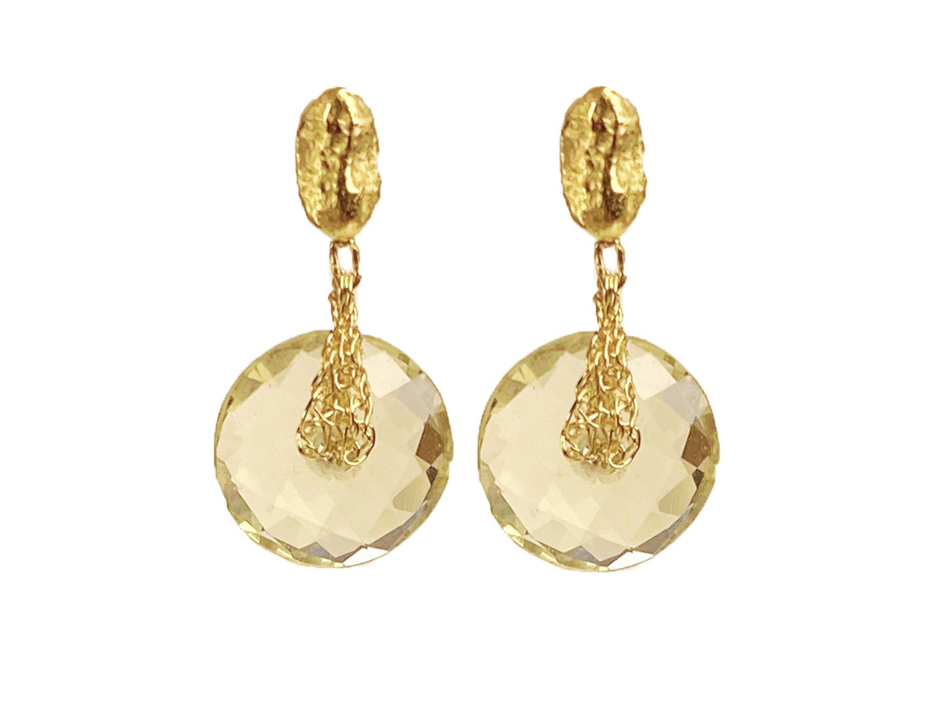 Eclipse Lime Quartz Small Earrings
