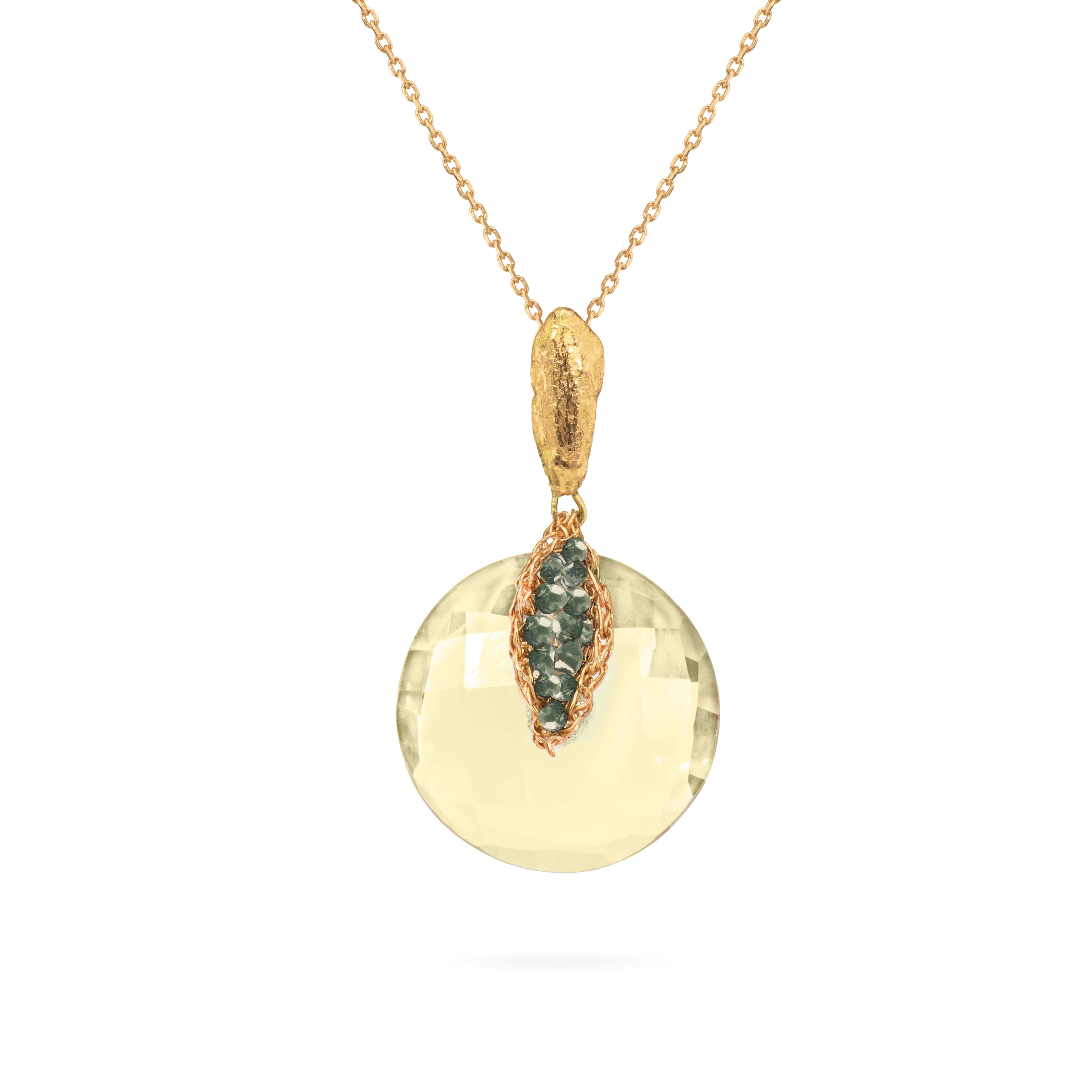 Eclipse Lime Quartz Pendant