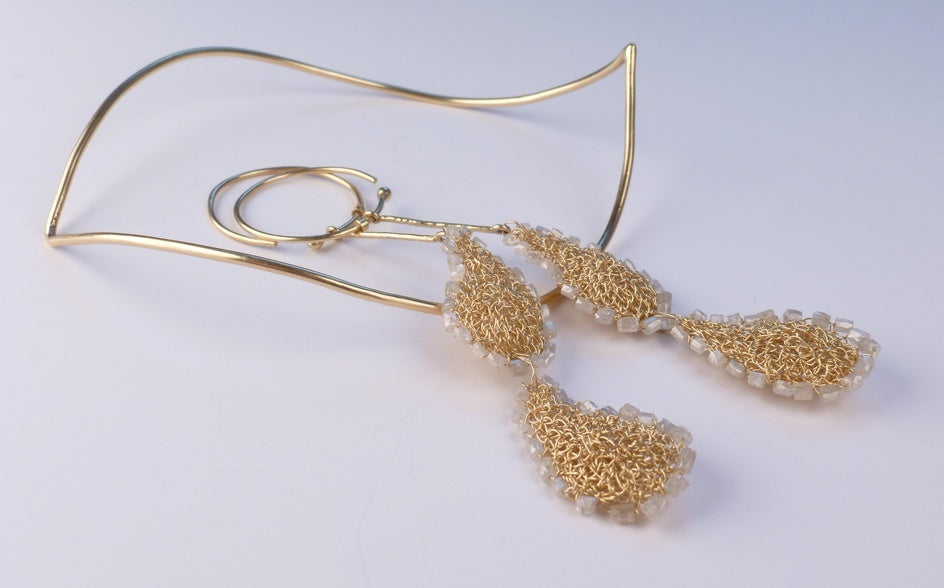 Paisley double drop earrings