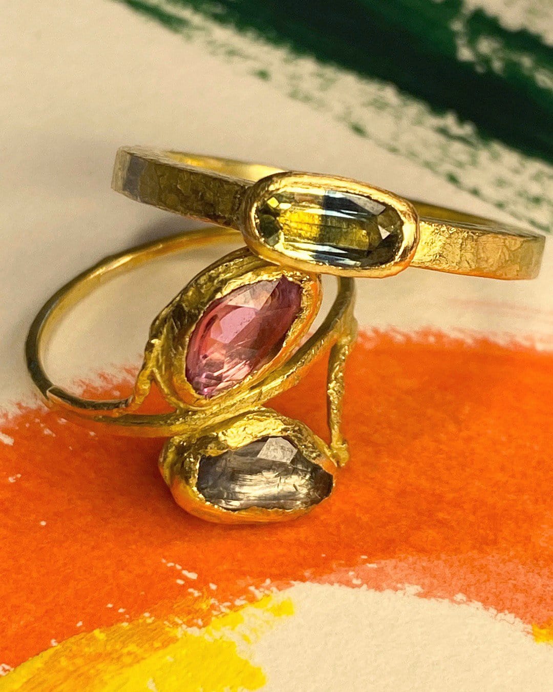 Perho Double Sapphire Ring