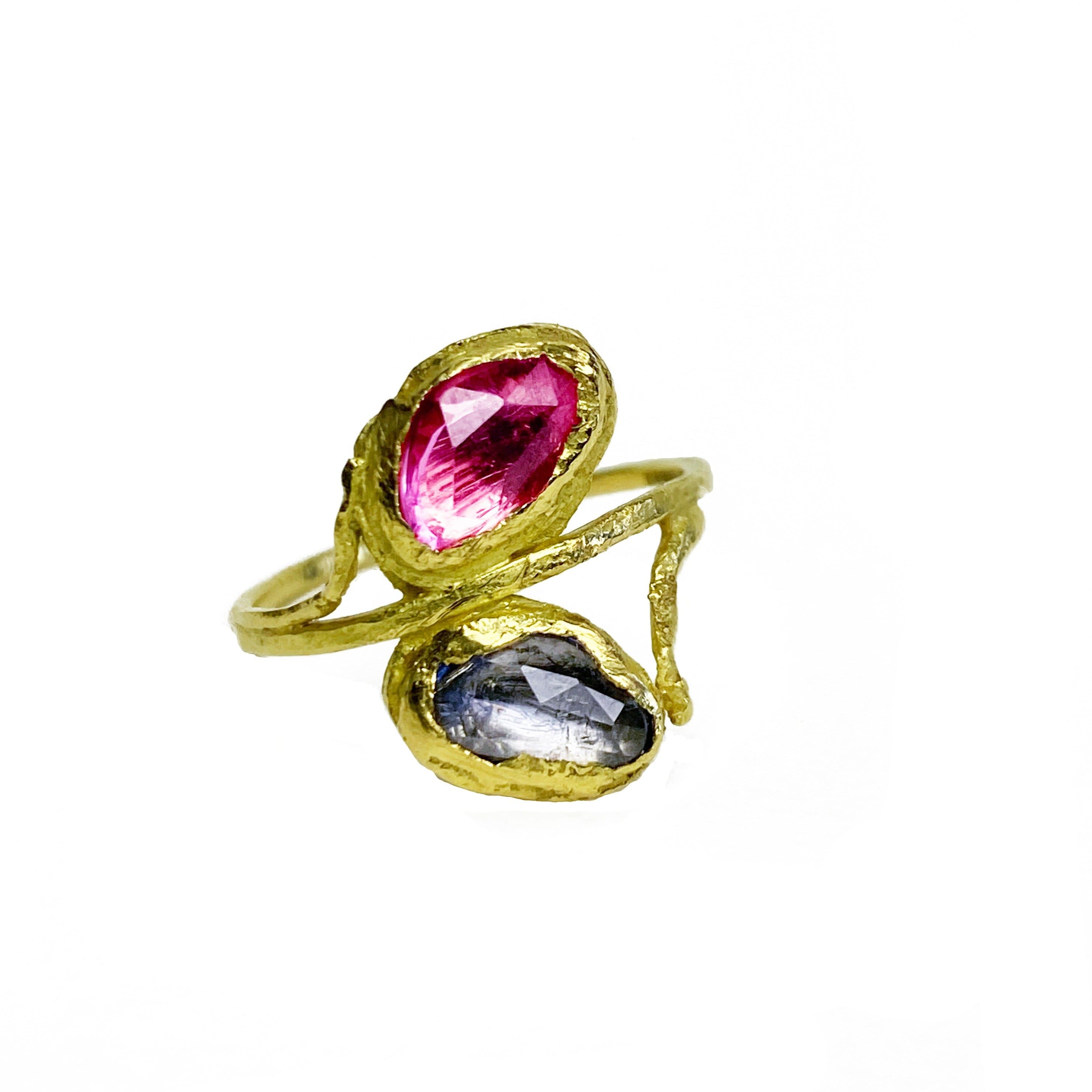 Perho Double Sapphire Ring
