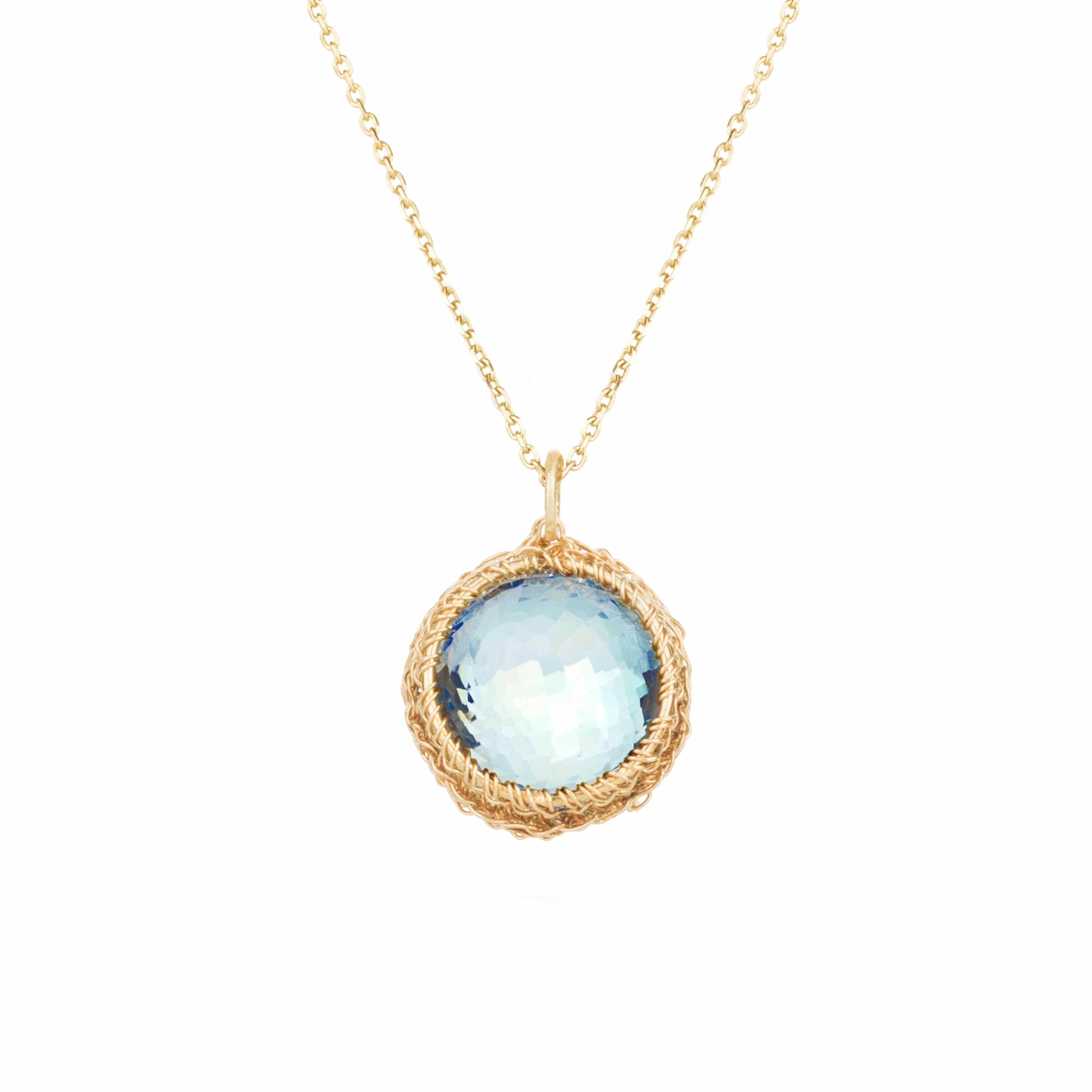 Antoinette Blue Topaz Pendant