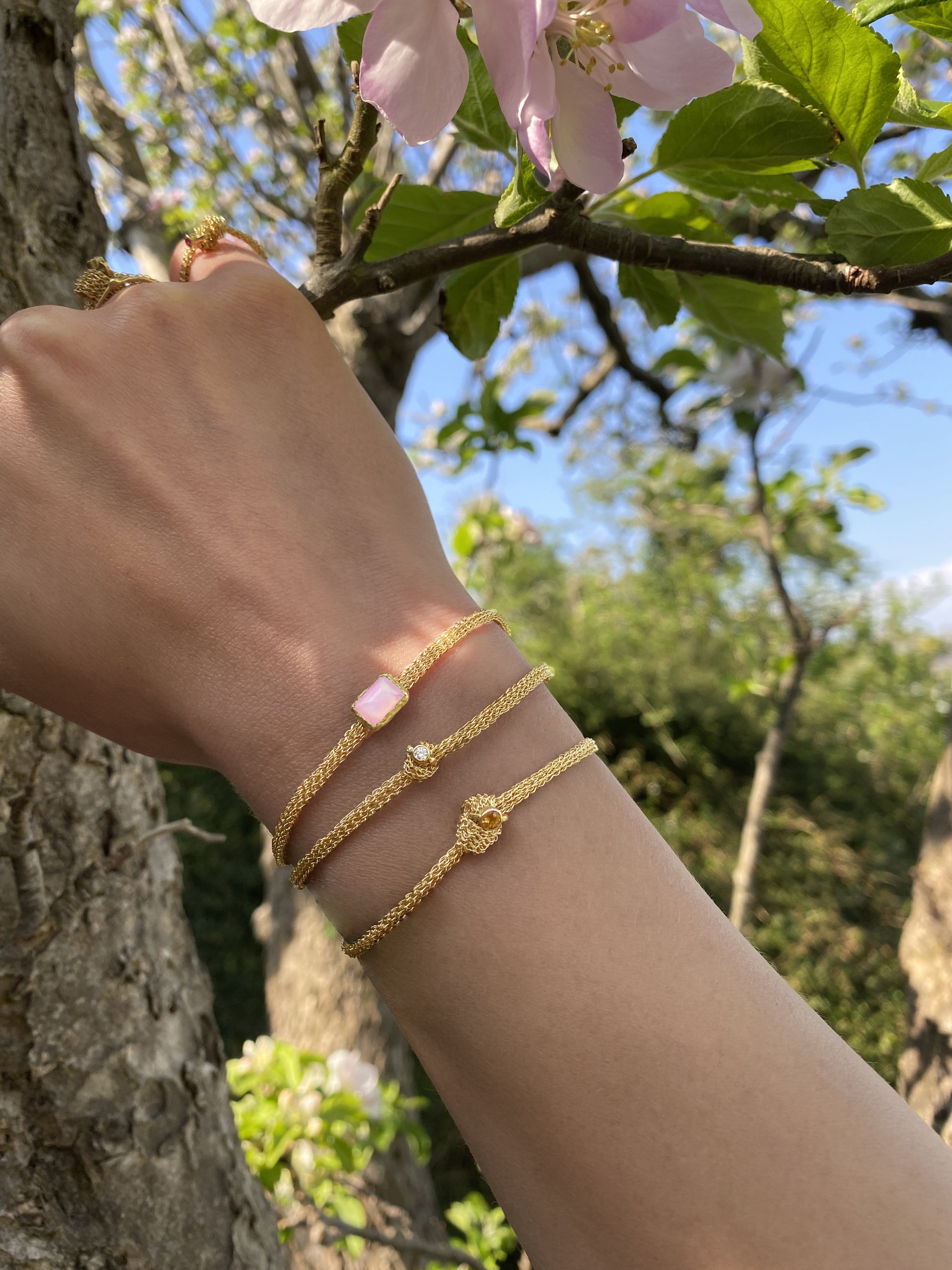 Memory Knot Diamond Bracelet