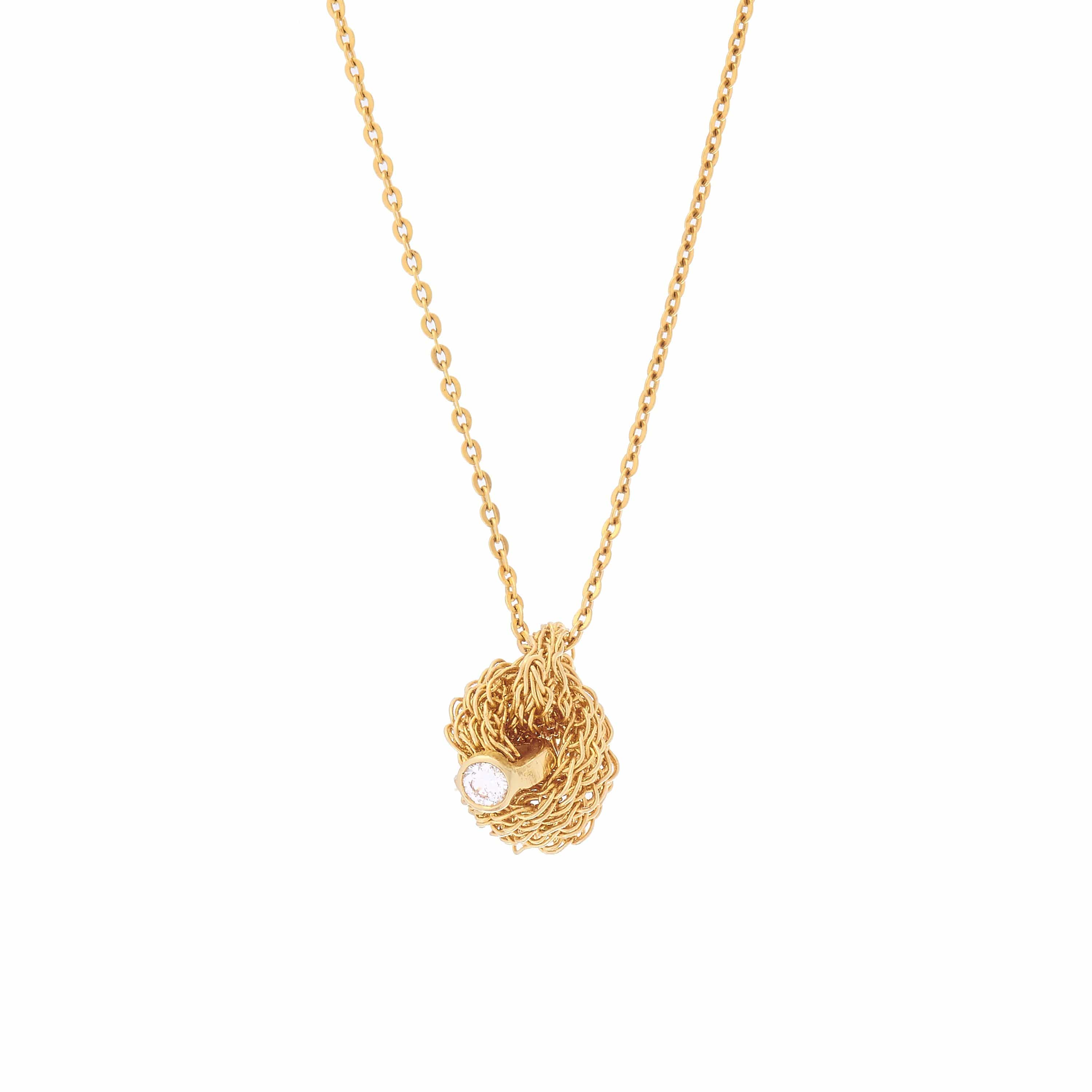 Memory Knot Pendant With Diamond Highlight