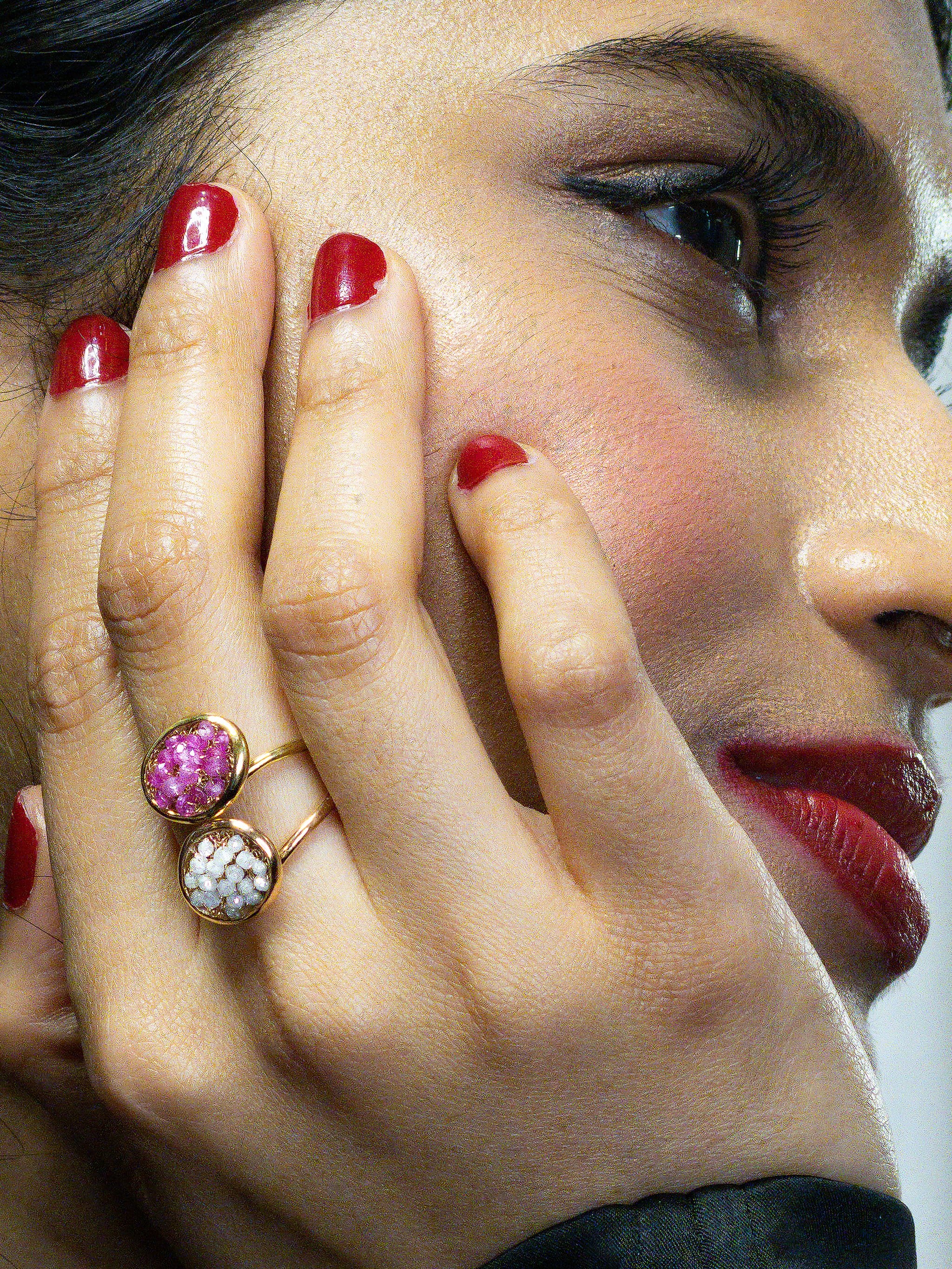 Pebble Pink Sapphire Ring