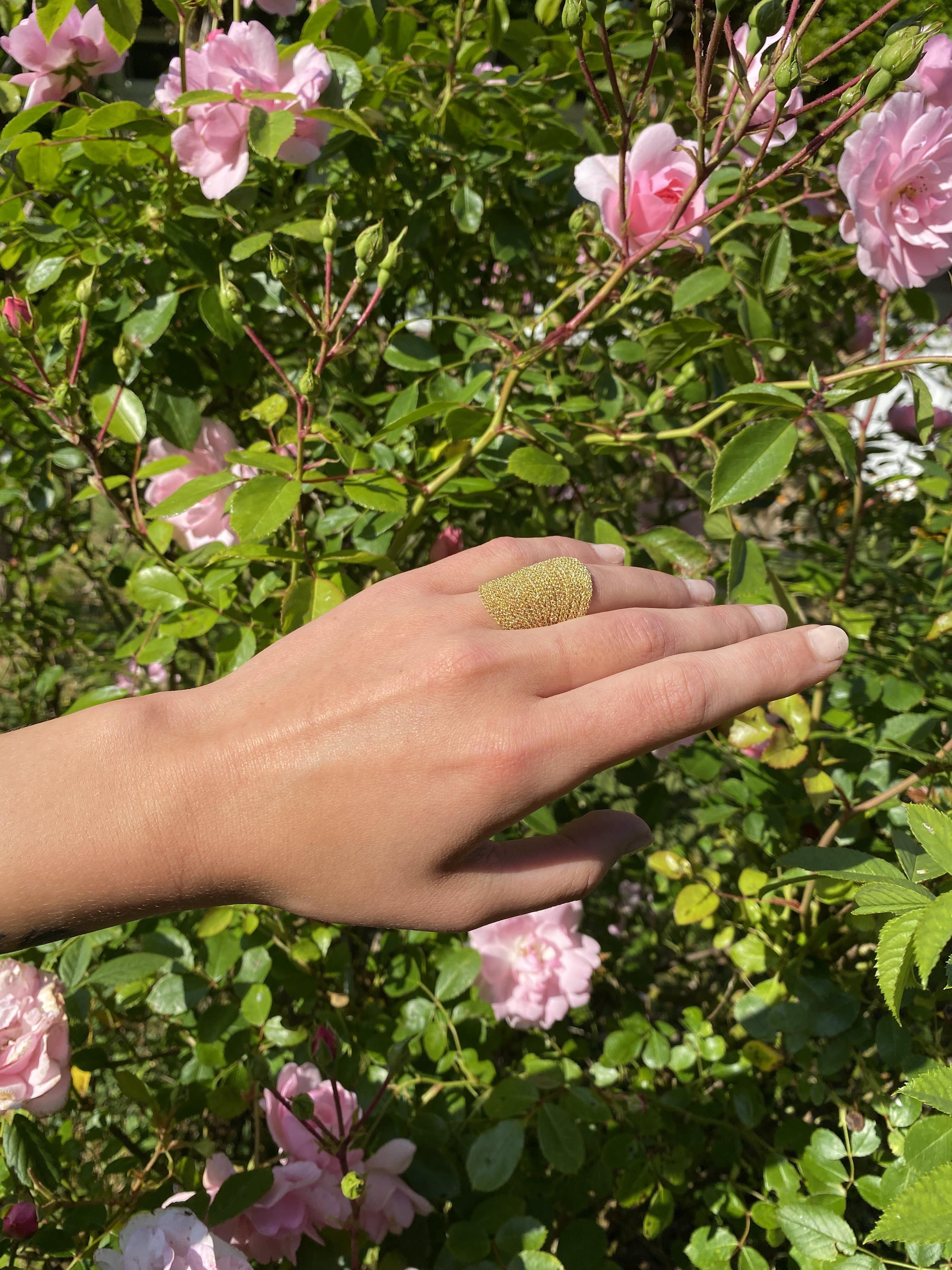 Lari Wide Mesh Ring