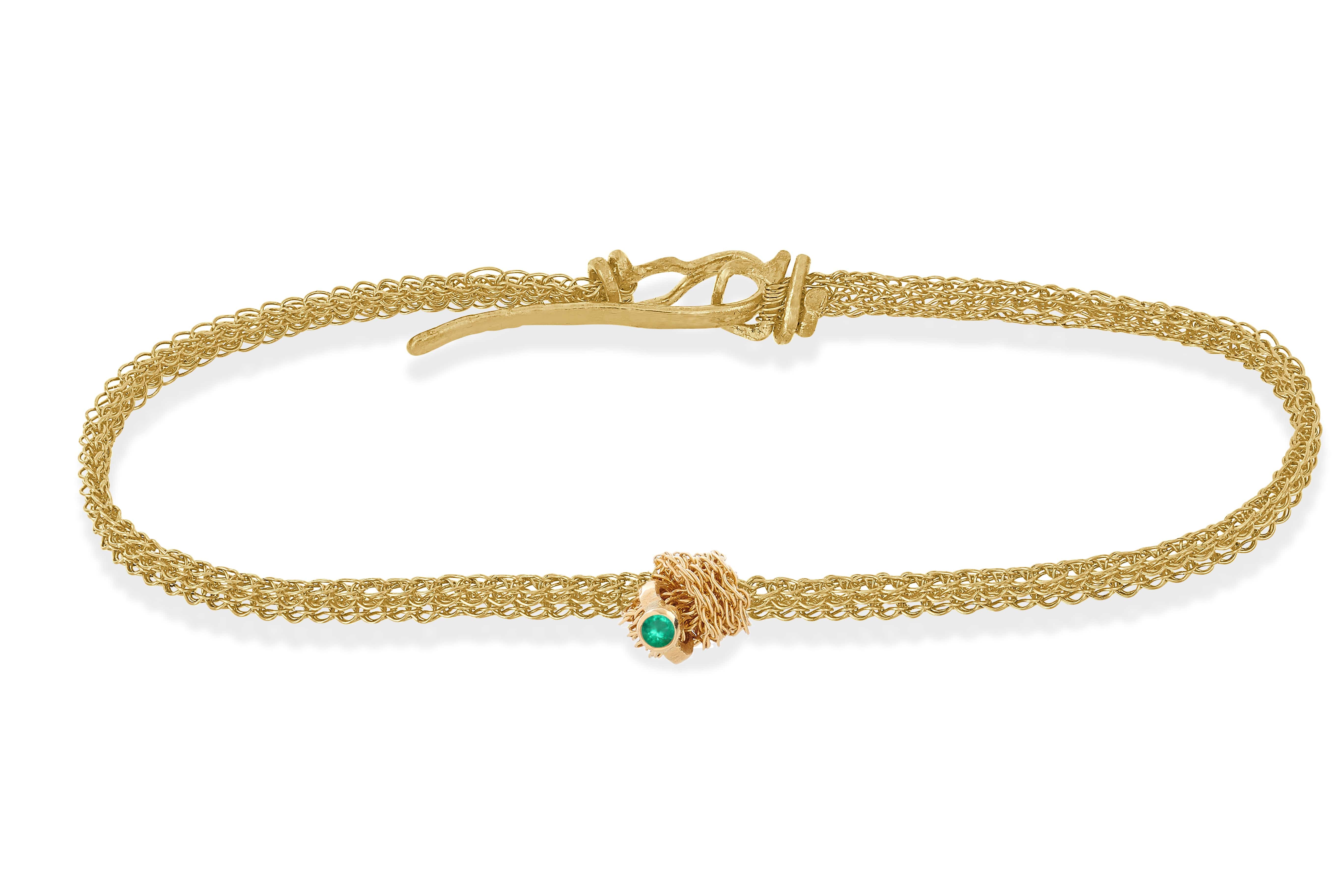 Memory Knot Emerald Bracelet