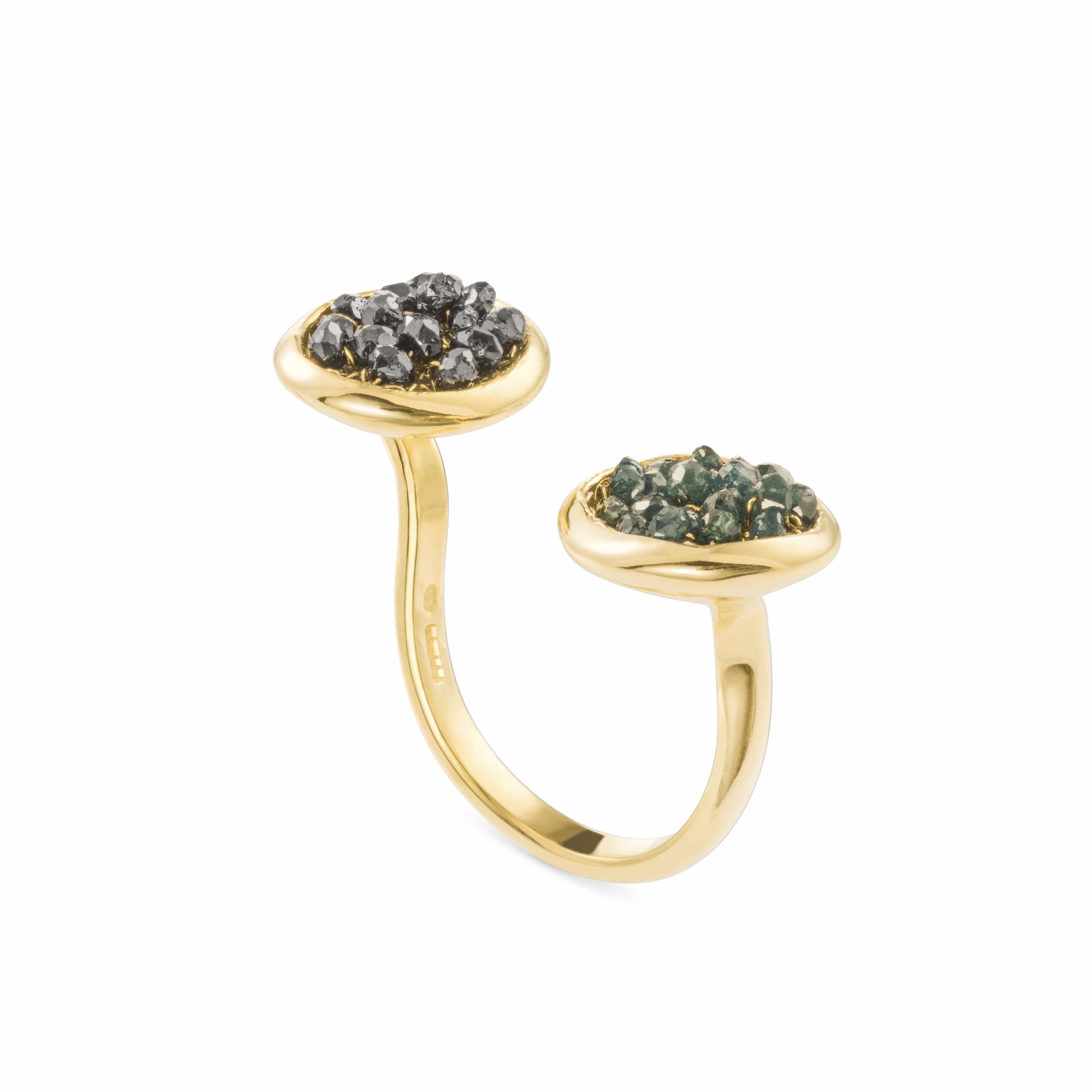 Pebble Twin Diamond Ring