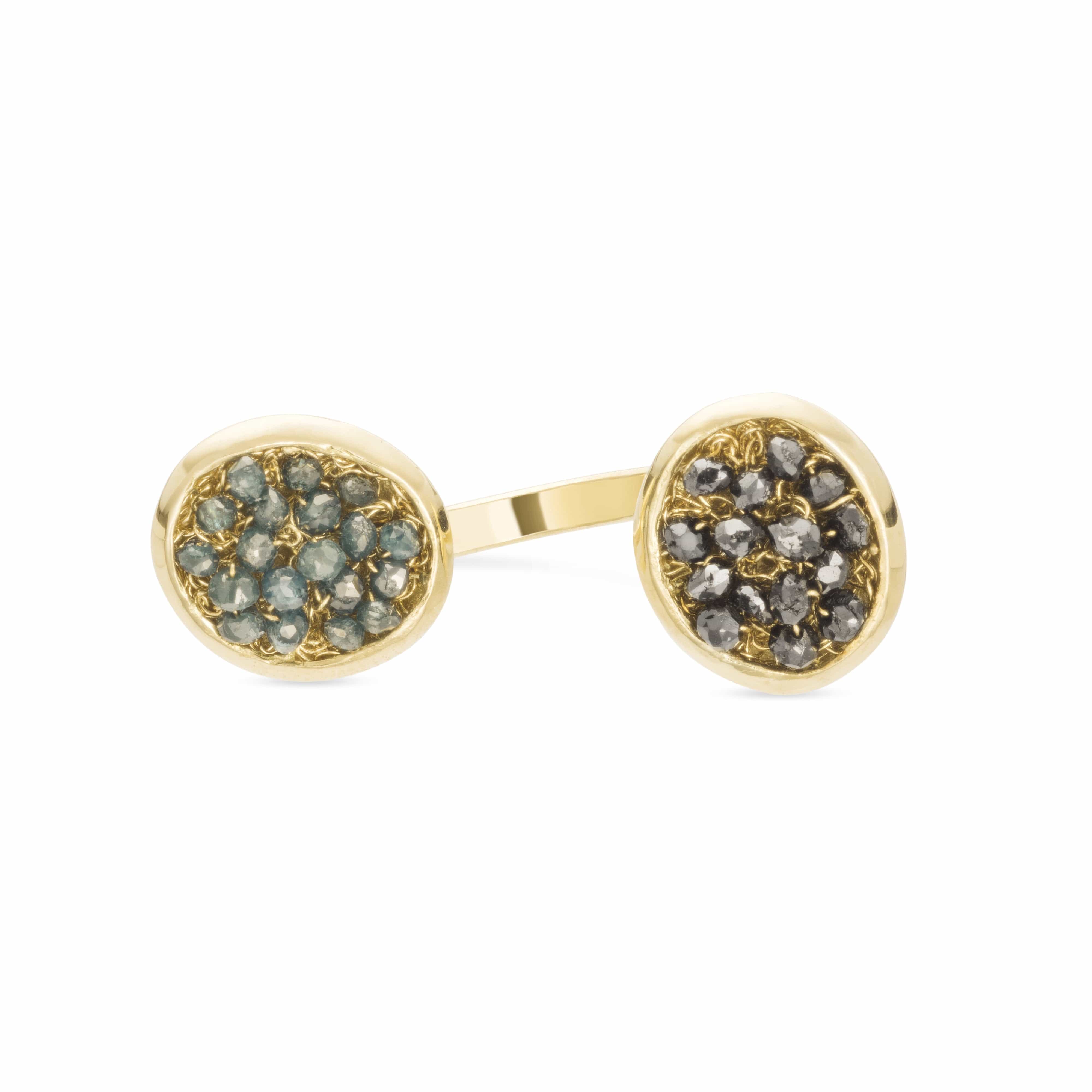 Pebble Twin Diamond Ring