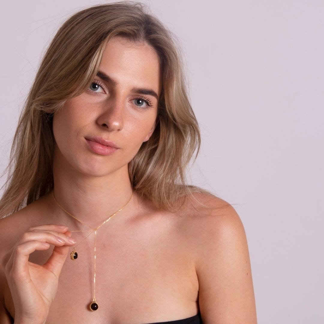 Antoinette Smokey Quartz Lariat