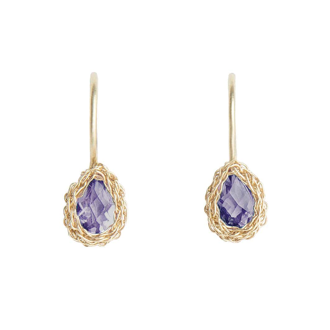 Vita Amethyst Hook Earrings
