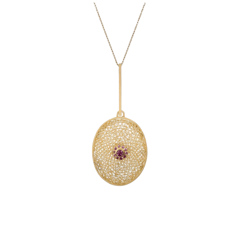 Lumo Oval Pink Sapphire Pendant