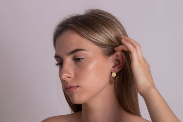 Lumo small disk earrings