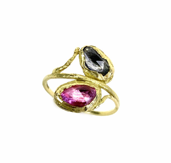 PERHO Double Sapphire Ring