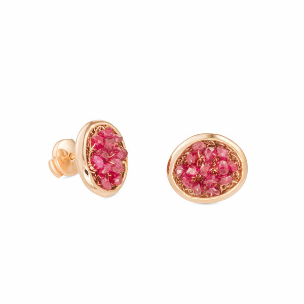 PEBBLE PINK SPINEL STUDS