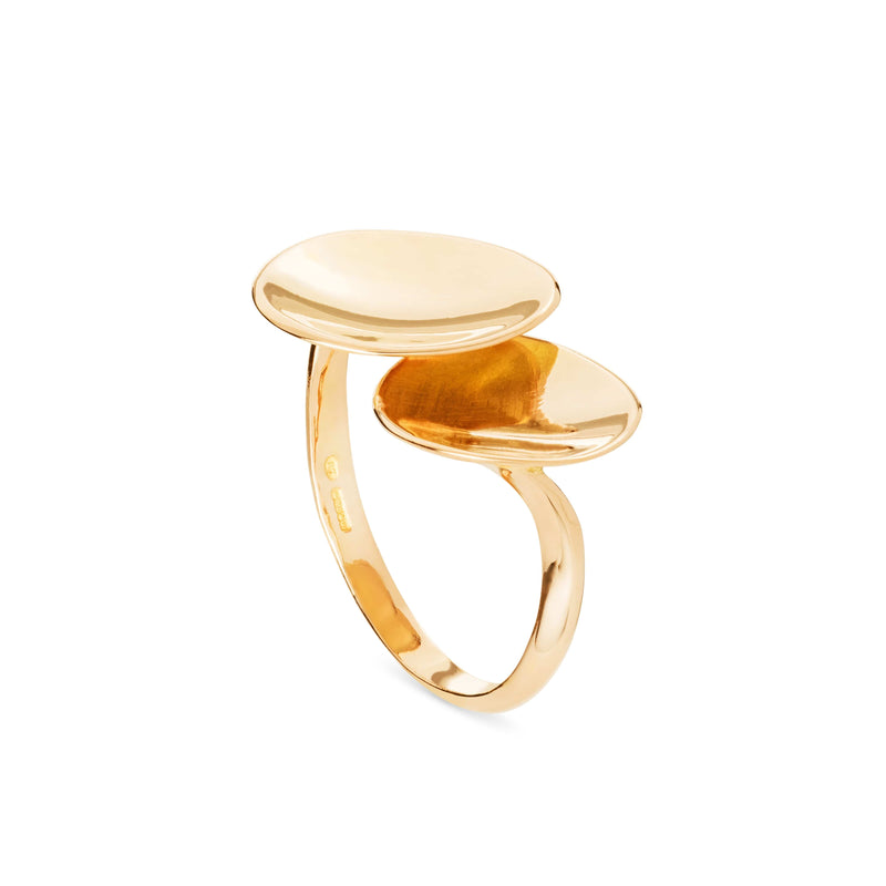 PEBBLE DOUBLE LILY PAD RING